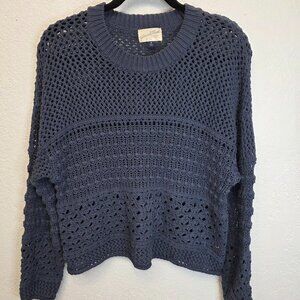 Universal Thread Blue Open-Knit Sweater – Size M